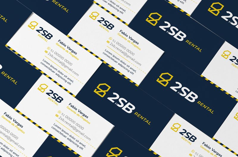 Cartões de visita da 2SB Rental